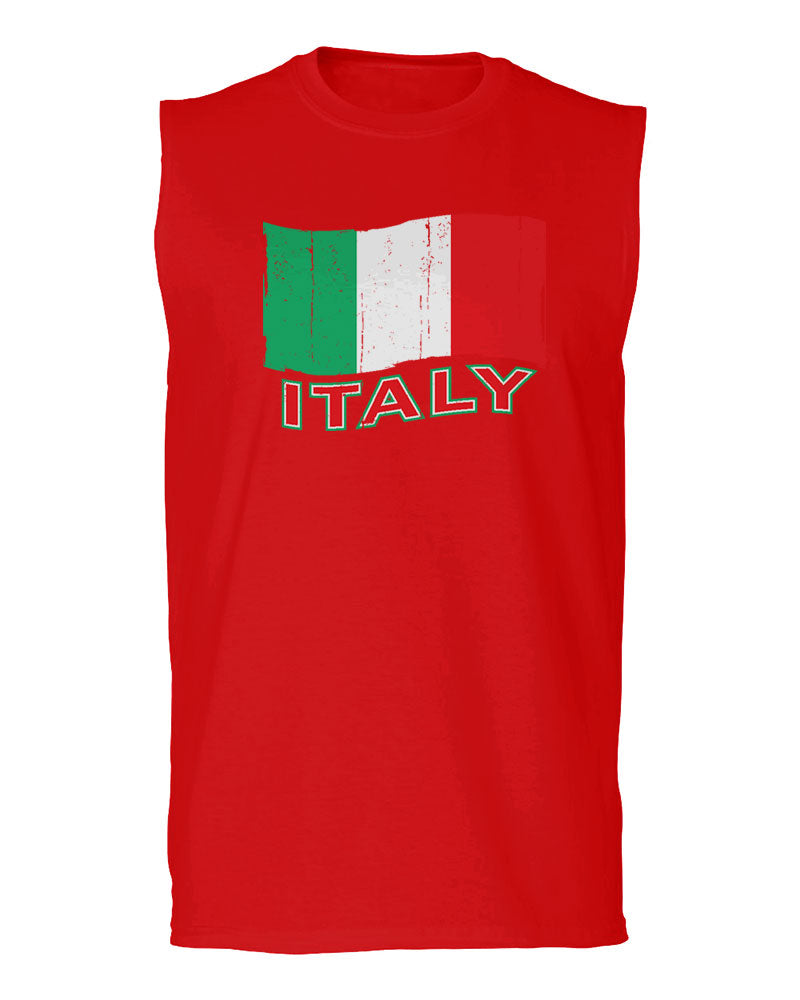 Canotta Uomo Bandiera Italia - Vest Summer Per Calcio E Tempo Libero, 100% Cotone - Foto 2