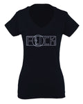 VICES AND VIRTUESS Funny Fuck You Fonts Sarcastic Hilarious tee For Women V neck fitted T Shirt