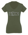 VICES AND VIRTUESS Funny Fuck You Fonts Sarcastic Hilarious tee For Women V neck fitted T Shirt