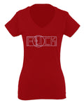 VICES AND VIRTUESS Funny Fuck You Fonts Sarcastic Hilarious tee For Women V neck fitted T Shirt