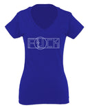 VICES AND VIRTUESS Funny Fuck You Fonts Sarcastic Hilarious tee For Women V neck fitted T Shirt