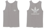 Cool Marijuana Weed Leaf Stoner Day Front and Back men's Tank Top