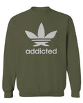 Cool Marijuana Weed Leaf Stoner Day high Pot men's Crewneck Sweatshirt