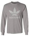 Cool Marijuana Weed Leaf Stoner Day high Pot mens Long sleeve t shirt