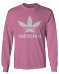 Cool Marijuana Weed Leaf Stoner Day high Pot mens Long sleeve t shirt