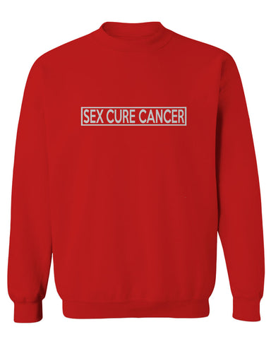 VICES AND VIRTUESS Hilarious Funny Offensive Graphic Sex Cure Cancer men's Crewneck Sweatshirt