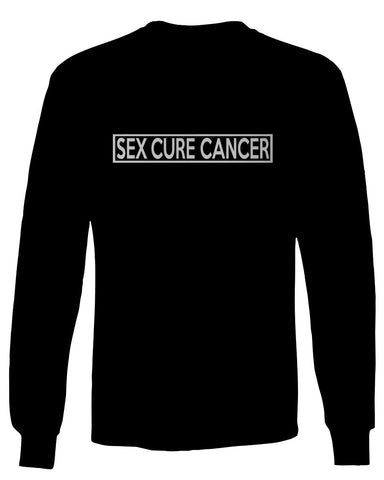 VICES AND VIRTUESS Hilarious Funny Offensive Graphic Sex Cure Cancer mens Long sleeve t shirt