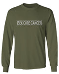 VICES AND VIRTUESS Hilarious Funny Offensive Graphic Sex Cure Cancer mens Long sleeve t shirt