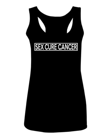 VICES AND VIRTUESS Hilarious Funny Offensive Graphic Sex Cure Cancer  women's Tank Top sleeveless Racerback