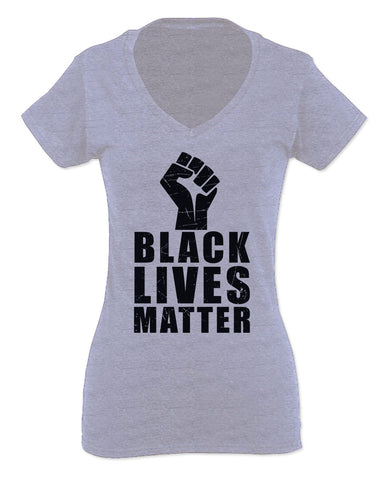 Black Lives Matter Liberal Progressive Protest Nevertheless Resist For Women V neck fitted T Shirt