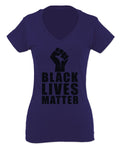 Black Lives Matter Liberal Progressive Protest Nevertheless Resist For Women V neck fitted T Shirt