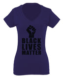 Black Lives Matter Liberal Progressive Protest Nevertheless Resist For Women V neck fitted T Shirt