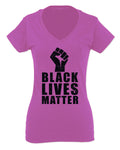 Black Lives Matter Liberal Progressive Protest Nevertheless Resist For Women V neck fitted T Shirt