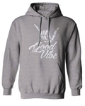 Big Good Vibe Bones Hand Shaka Cool Vintage Hipster Graphic Sweatshirt Hoodie