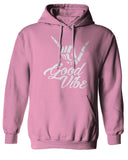 Big Good Vibe Bones Hand Shaka Cool Vintage Hipster Graphic Sweatshirt Hoodie