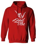 Big Good Vibe Bones Hand Shaka Cool Vintage Hipster Graphic Sweatshirt Hoodie