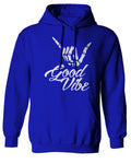 Big Good Vibe Bones Hand Shaka Cool Vintage Hipster Graphic Sweatshirt Hoodie