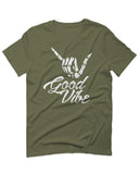 Big Good Vibe Bones Hand Shaka Cool Vintage Hipster Graphic For men T Shirt