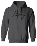 VICES AND VIRTUESS Letter Printed Hubby Couple Wedding Wifey Matching Groom Sweatshirt Hoodie