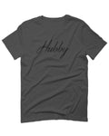 VICES AND VIRTUESS Letter Printed Hubby Couple Wedding Wifey Matching Groom For men T Shirt