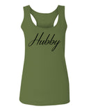 VICES AND VIRTUESS Letter Printed Hubby Couple Wedding Wifey Matching Groom  women's Tank Top sleeveless Racerback
