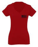 Vintage American Flag United States America Military Army Marine uS USA Women V neck fitted T Shirt