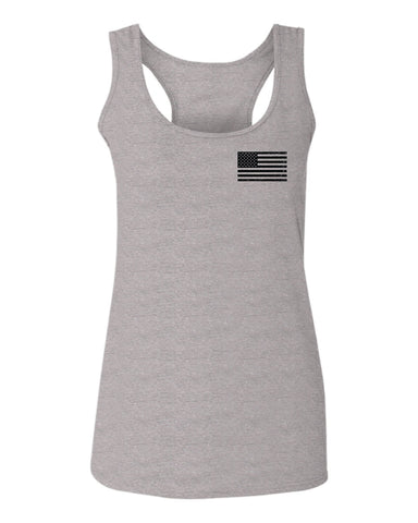 American Flag United States of America Military Army Marine us Navy women's Tank Top Racerback