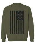 Distressed American USA United States of America Military Marine us Navy Army Big Flag men's Crewneck Sweatshirt