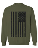 Distressed American USA United States of America Military Marine us Navy Army Big Flag men's Crewneck Sweatshirt