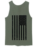 Distressed American USA United States of America Military Marine us Navy Army Big Flag men's Tank Top
