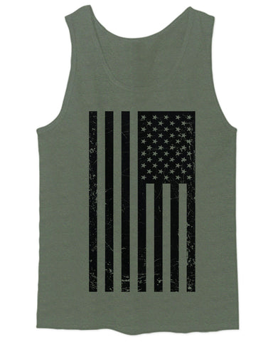 Distressed American USA United States of America Military Marine us Navy Army Big Flag men's Tank Top