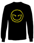 VICES AND VIRTUESS Funny Cool Graphic Evil Smile Workout trainig Gym Fitness mens Long sleeve t shirt