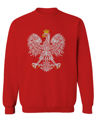 Vintage Poland Flag Coat of Arms Polska Polish Eagle men's Crewneck Sweatshirt