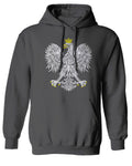 Vintage Poland Flag Coat of Arms Polska Polish Eagle Sweatshirt Hoodie