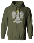 Vintage Poland Flag Coat of Arms Polska Polish Eagle Sweatshirt Hoodie