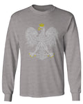 Vintage Poland Flag Coat of Arms Polska Polish Eagle mens Long sleeve t shirt