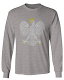 Vintage Poland Flag Coat of Arms Polska Polish Eagle mens Long sleeve t shirt