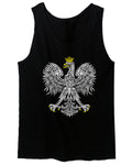 Vintage Poland Flag Coat of Arms Polska Polish Eagle men's Tank Top