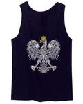 Vintage Poland Flag Coat of Arms Polska Polish Eagle men's Tank Top