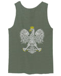 Vintage Poland Flag Coat of Arms Polska Polish Eagle men's Tank Top