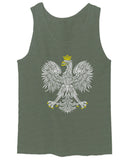 Vintage Poland Flag Coat of Arms Polska Polish Eagle men's Tank Top