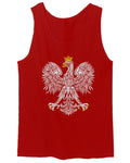 Vintage Poland Flag Coat of Arms Polska Polish Eagle men's Tank Top