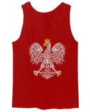 Vintage Poland Flag Coat of Arms Polska Polish Eagle men's Tank Top