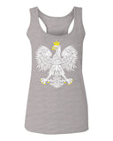 Vintage Poland Flag Coat of Arms Polska Polish Eagle  women's Tank Top sleeveless Racerback