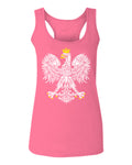 Vintage Poland Flag Coat of Arms Polska Polish Eagle  women's Tank Top sleeveless Racerback