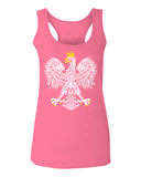 Vintage Poland Flag Coat of Arms Polska Polish Eagle  women's Tank Top sleeveless Racerback