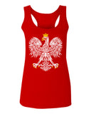 Vintage Poland Flag Coat of Arms Polska Polish Eagle  women's Tank Top sleeveless Racerback