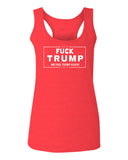 VICES AND VIRTUESS Fuck Trump Funny Liberal Progressive Protest Nevertheless Resist  women's Tank Top sleeveless Racerback