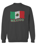 VICES AND VIRTUESS Distressed Bandera Mexico Mexican Flag Coat of arms men's Crewneck Sweatshirt