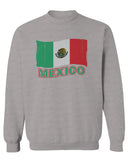 VICES AND VIRTUESS Distressed Bandera Mexico Mexican Flag Coat of arms men's Crewneck Sweatshirt